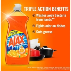 Ajax® Ajax Dish Detergent, Liquid, Orange, 52 Oz, Bottle, 6/Carton -Professional cleaning tool store 5112d15e016cc4cb72fe416083370ff429