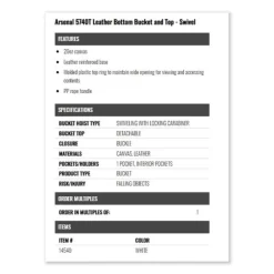 Ergodyne Arsenal 5740T Leather Bottom Bucket -Professional cleaning tool store 513a862983e543a2b06fe5d6f83499f246