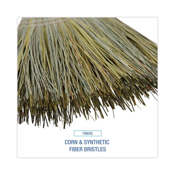 Boardwalk Corn/Fiber Brooms, Corn/Synthetic Fiber Bristles, 60" Overall Length, Gray/Natural, 6/Carton 4 Boardwalk Corn/Fiber Brooms, Corn/Synthetic Fiber Bristles, 60" Overall Length, Gray/Natural, 6/Carton - Image 4