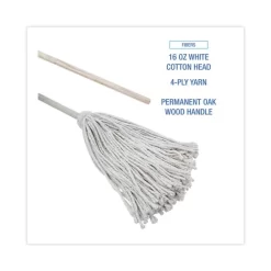 Boardwalk Deck Mop, 48" Wooden Handle, 16oz Cotton Fiber Head, 6/Carton -Professional cleaning tool store 539aeb0743f145737b1484a53aef97278d