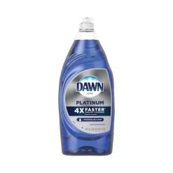 Dawn Platinum Liquid Dish Detergent, Refreshing Rain Scent, 32.7 Oz Bottle, 8/Carton