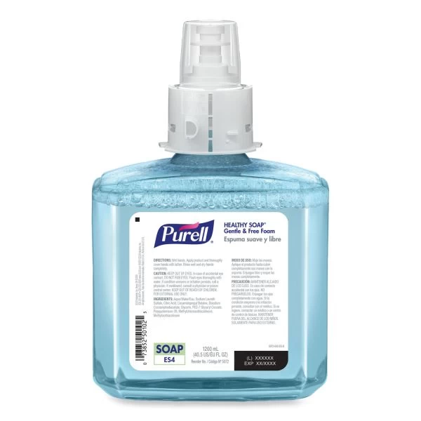 PURELL HEALTHY SOAP Gentle And Free Foam, For ES4 Dispensers, Fragrance-Free, 1,200 ML, 2/Carton 2 PURELL HEALTHY SOAP Gentle And Free Foam, For ES4 Dispensers, Fragrance-Free, 1,200 ML, 2/Carton - Image 2