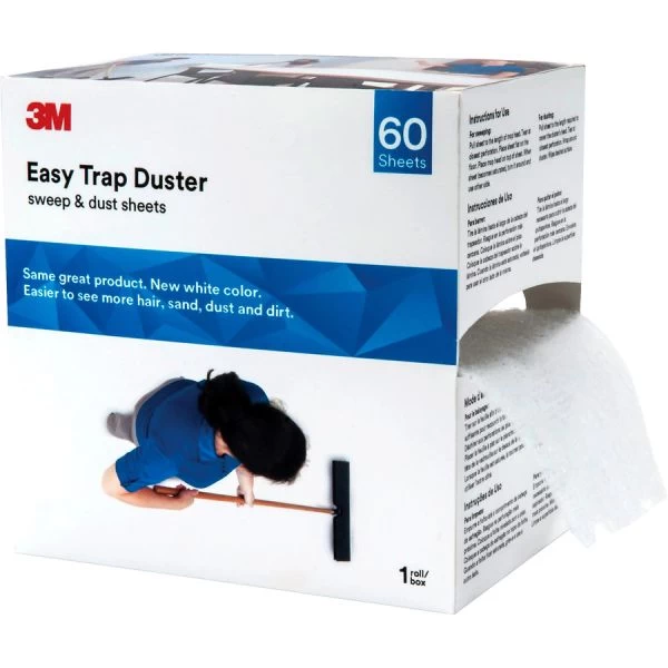 3M Easy Trap Duster, 8" X 30ft, White, 60 Sheets/Box, 8 Boxes/Carton 1 3M Easy Trap Duster, 8" X 30ft, White, 60 Sheets/Box, 8 Boxes/Carton