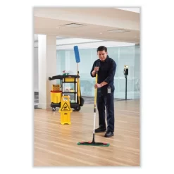 Rubbermaid Commercial Adaptable Flat Mop Kit, 19.5 X 5.5 Blue Microfiber Head, 48" To 72" Yellow Aluminum Handle 15 Rubbermaid Commercial Adaptable Flat Mop Kit, 19.5 X 5.5 Blue Microfiber Head, 48" To 72" Yellow Aluminum Handle -Professional cleaning tool store 57e916888de0d6b6772152cddb5ba9d59f