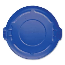 Rubbermaid Commercial BRUTE Self-Draining Flat Top Lids For 32 Gal Round BRUTE Containers, 22.25" Diameter, Blue -Professional cleaning tool store 58479f52c099acfa179e0f309d6342d937