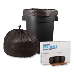 Boardwalk Low-Density Waste Can Liners, 45 Gal, 0.95 Mil, 40" X 46", Gray, 25 Bags/Roll, 4 Rolls/Carton -Professional cleaning tool store 5a7ac3dbd8915207447573d2176a517e6a