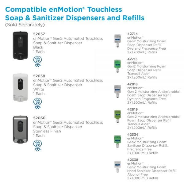 EnMotion By GP PRO Gen 2 Automated Touchless Soap & Sanitizer Dispenser, Black 6 EnMotion By GP PRO Gen 2 Automated Touchless Soap & Sanitizer Dispenser, Black - Image 6