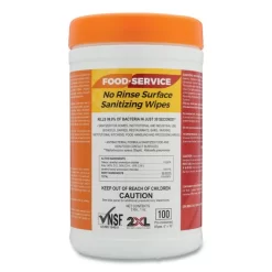 2XL Food Service No Rinse Surface Sanitizing Wipes, 1-Ply, 6 X 8, White, 100/Roll, 6 Rolls/Carton -Professional cleaning tool store 5d7107f63915dbdd5df5f7f51fdfabc583