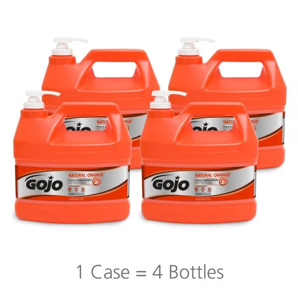 GOJO NATURAL ORANGE Pumice Hand Cleaner, Citrus, 1 Gal Pump Bottle, 4/Carton 7 GOJO NATURAL ORANGE Pumice Hand Cleaner, Citrus, 1 Gal Pump Bottle, 4/Carton - Image 7