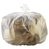 GEN High Density Can Liners, 33 Gal, 13 Microns, 33" X 39", Natural, 25 Bags/Roll, 10 Rolls/Carton