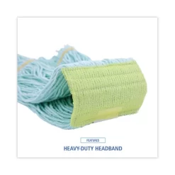 Boardwalk EcoMop Looped-End Mop Head, Recycled Fibers, Extra Large Size, Green, 12/CT -Professional cleaning tool store 5f7126c3b1b3196c016255fef31b30c618