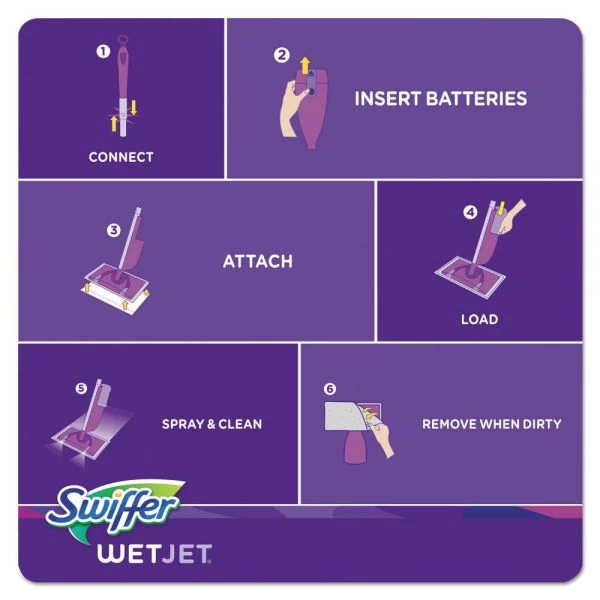 Swiffer WetJet System Refill Cloths, 11.3" X 5.4", White, 24/Box 2 Swiffer WetJet System Refill Cloths, 11.3" X 5.4", White, 24/Box - Image 2
