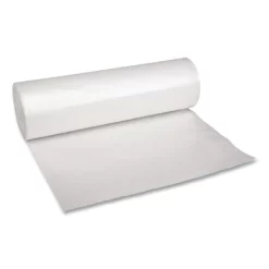 Boardwalk Recycled Low-Density Polyethylene Can Liners, 45 Gal, 1.4 Mil, 40" X 46", Clear, 10 Bags/Roll, 10 Rolls/Carton
