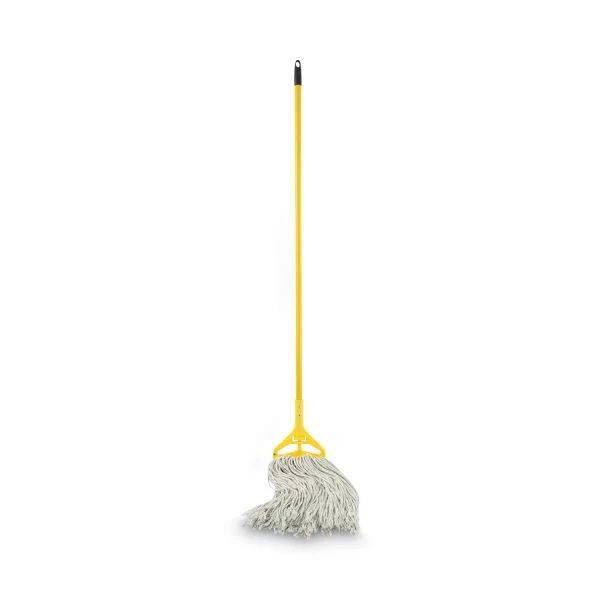 Boardwalk Quick Change Side-Latch Plastic Mop Head Handle, 60" Aluminum Handle, Yellow 2 Boardwalk Quick Change Side-Latch Plastic Mop Head Handle, 60" Aluminum Handle, Yellow - Image 2