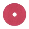 Boardwalk Standard Floor Pads, 20" Diameter, Red, 5/Carton