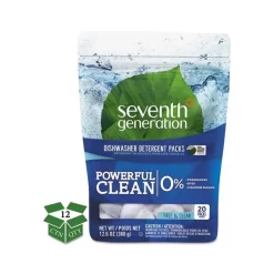 Seventh Generation Natural Dishwasher Detergent Concentrated Packs, 20/Pack, 12 Packs/Carton