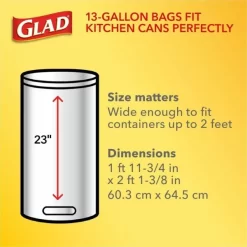 Glad ForceFlexPlus Tall Kitchen Drawstring Trash Bags 14 Glad ForceFlexPlus Tall Kitchen Drawstring Trash Bags -Professional cleaning tool store 63d3c353078b0211b4ce10d6d4b3271024