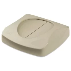 Rubbermaid Commercial Swing Top Lid For Untouchable Recycling Center, 16" Square, Beige