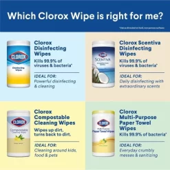 Clorox Disinfecting Wipes, 1-Ply, 7 X 8, Crisp Lemon, White, 35/Canister, 12 Canisters/Carton 11 Clorox Disinfecting Wipes, 1-Ply, 7 X 8, Crisp Lemon, White, 35/Canister, 12 Canisters/Carton -Professional cleaning tool store 6416e735154fb2cb01d098860c4c2ae621 1