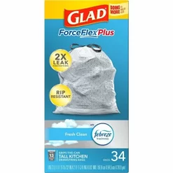 Glad ForceFlexPlus Tall Kitchen Drawstring Trash Bags 17 Glad ForceFlexPlus Tall Kitchen Drawstring Trash Bags -Professional cleaning tool store 6434fa9b9b1646526ce40fbdc55172d154