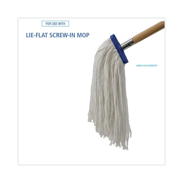 Boardwalk Mop Head, Lie-Flat Head, Rayon Fiber, 24oz, White, 12/Carton 5 Boardwalk Mop Head, Lie-Flat Head, Rayon Fiber, 24oz, White, 12/Carton - Image 5
