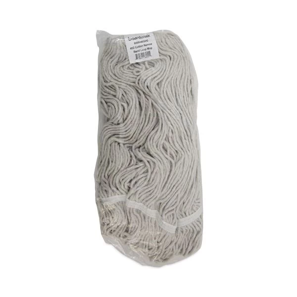Boardwalk Mop Head, Loop Web/Tailband, Value Standard, Cotton, No. 32, White, 12/Carton 5 Boardwalk Mop Head, Loop Web/Tailband, Value Standard, Cotton, No. 32, White, 12/Carton - Image 5
