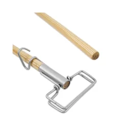 Boardwalk Spring Grip Metal Head Mop Handle For Most Mop Heads, Wood, 60", Natural -Professional cleaning tool store 64b332d5622fd5427ec7ae97793749d2de