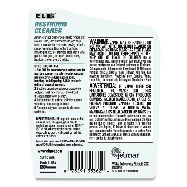 NOMAD CLR PRO Restroom Cleaner, 32 Oz Pump Spray, 6/Carton 3 NOMAD CLR PRO Restroom Cleaner, 32 Oz Pump Spray, 6/Carton - Image 3