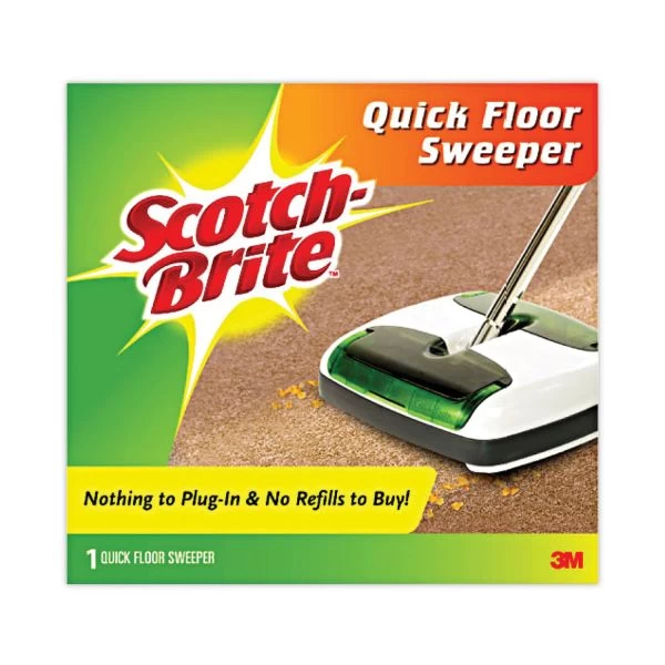 ZAGG Scotch-Brite Quick Floor Sweeper, 42" Aluminum Handle, White/Gray/Green 1 ZAGG Scotch-Brite Quick Floor Sweeper, 42" Aluminum Handle, White/Gray/Green