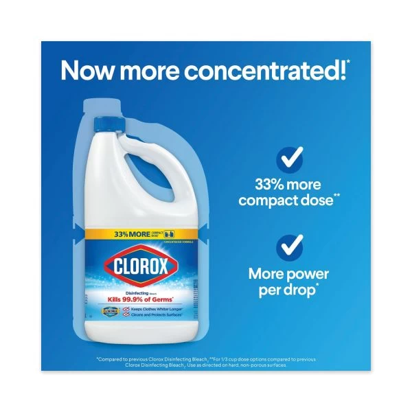 Clorox Regular Bleach With CloroMax Technology, 81 Oz Bottle, 6/Carton 9 Clorox Regular Bleach With CloroMax Technology, 81 Oz Bottle, 6/Carton - Image 9