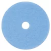 3M Hi-Performance Burnish Pad 3050, 21" Diameter, Sky Blue, 5/Carton