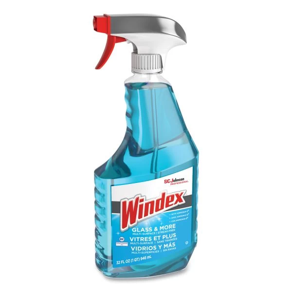 Windex Ammonia-D Glass Cleaner, Fresh, 32 Oz Spray Bottle, 8/Carton 2 Windex Ammonia-D Glass Cleaner, Fresh, 32 Oz Spray Bottle, 8/Carton - Image 2