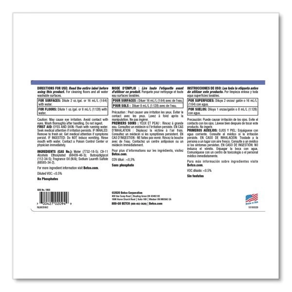 Betco Spectaculoso General Cleaner 4 Betco Spectaculoso General Cleaner - Image 4