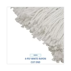 Boardwalk Cut-End Lie-Flat Wet Mop Head, Rayon, 24oz, White, 12/Carton -Professional cleaning tool store 6c6b307025b70ebf5b508fe2e4e00860e2