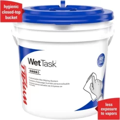 WypAll Critical Clean Wipers For Bleach, Disinfectants, Sanitizers WetTask Customizable Wet Wiping System,90/Roll, 6 Rolls/Bucket/CT -Professional cleaning tool store 6debccb1559bb499b9fc999ce5851e8b1a 1