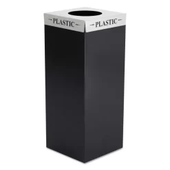 Safco Square-Fecta Lid, Plastic, Silver