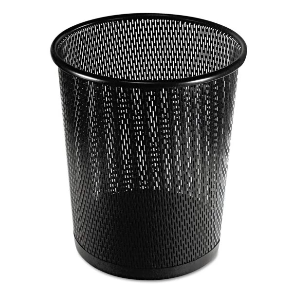 Artistic Urban Collection Punched Metal Wastebin, 20.24 Oz, Perforated Steel, Black 1 Artistic Urban Collection Punched Metal Wastebin, 20.24 Oz, Perforated Steel, Black