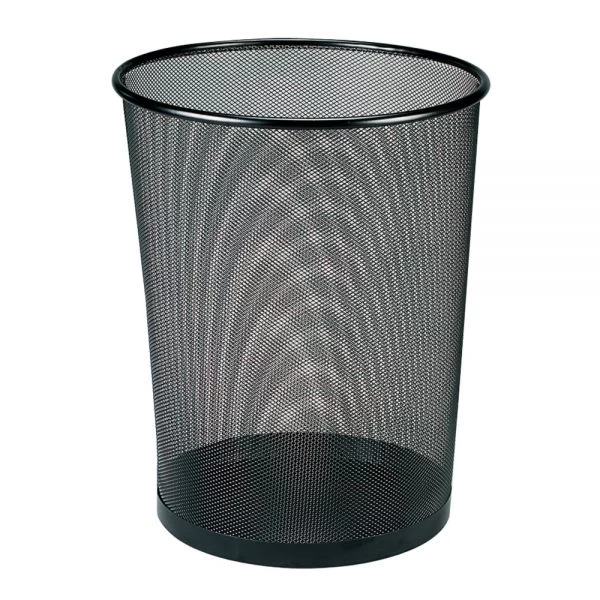 Black Mesh Wastebasket 1 Black Mesh Wastebasket