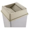Rubbermaid Commercial Untouchable Square Swing Top Lid, Plastic, 20.13w X 20.13d X 6.25h, Beige
