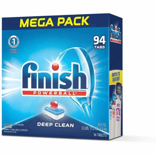FINISH Powerball Dishwasher Tabs, Fresh Scent, 94/Box, 4 Boxes/Carton 2 FINISH Powerball Dishwasher Tabs, Fresh Scent, 94/Box, 4 Boxes/Carton - Image 2