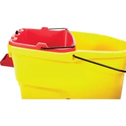 Rubbermaid Commercial WaveBrake 2.0 Dirty Water Bucket, 18 Qt, Plastic, Red -Professional cleaning tool store 726bf1d62cc375398363abf8a555eb99ba