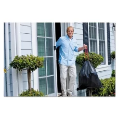 Glad Drawstring Large Trash Bags, 30 Gal, 1.05 Mil, 30" X 33", Black, 15 Bags/Box, 6 Boxes/Carton -Professional cleaning tool store 75a1d1be5a22eccbd7086d513cf83d0b9f