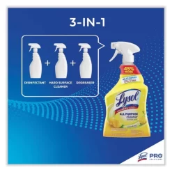 LYSOL Brand Ready-to-Use All-Purpose Cleaner, Lemon Breeze, 32 Oz Spray Bottle, 12/Carton -Professional cleaning tool store 76d1db56387cce2b28418e6d8d1bca21ff