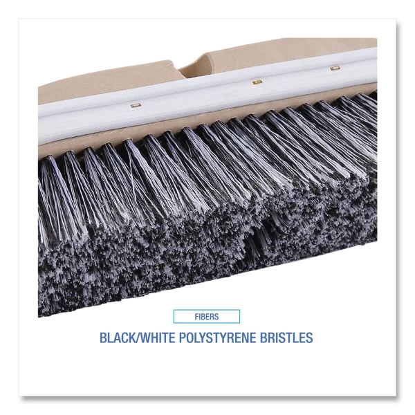 Boardwalk Polystyrene Vehicle Brush With Vinyl Bumper, Black/White Polystyrene Bristles, 10" Brush 2 Boardwalk Polystyrene Vehicle Brush With Vinyl Bumper, Black/White Polystyrene Bristles, 10" Brush - Image 2