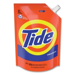 Tide Pouch HE Liquid Laundry Detergent, Tide Original Scent, 35 Loads, 45 Oz, 3/Carton