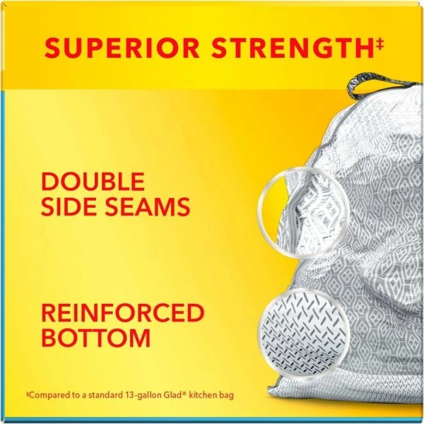 Glad ForceFlexPlus Tall Kitchen Drawstring Trash Bags 10 Glad ForceFlexPlus Tall Kitchen Drawstring Trash Bags - Image 10