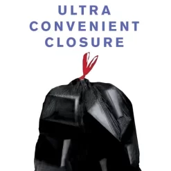 Highmark Large Drawstring Trash Bags, 30 Gallon, Black, Box Of 25 -Professional cleaning tool store 7b515b552e6de6e8ec03765ffe4554db58