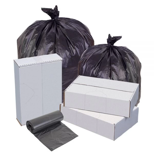 Highmark High-Density Can Liners, 22 Mic, 56 Gallons, 43" X 48", Black, Box Of 150 1 Highmark High-Density Can Liners, 22 Mic, 56 Gallons, 43" X 48", Black, Box Of 150