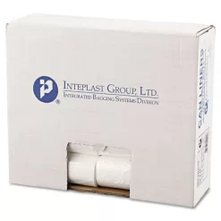 Inteplast Group Low-Density Commercial Can Liners, 10 Gal, 0.35 Mil, 24" X 24", Clear, 50 Bags/Roll, 20 Rolls/Carton -Professional cleaning tool store 7c4e79fac8d6690107b5a17decdf660c47