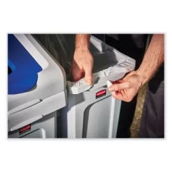 Rubbermaid Commercial Slim Jim Recycling Station Kit, 2-Stream Landfill/Mixed Recycling, 46 Gal, Plastic, Blue/Gray 9 Rubbermaid Commercial Slim Jim Recycling Station Kit, 2-Stream Landfill/Mixed Recycling, 46 Gal, Plastic, Blue/Gray -Professional cleaning tool store 7dc43ff8b76d7203bffe35e6787c95cef6